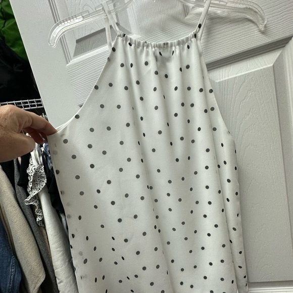 Banana Republic tank top white w black spots never worn - Picture 4 of 4